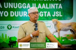 Somaliland Launches Major Environmental and Wildlife Protection Conference in Burao. 13 Environment Minister Abdillahi Osman Geeljire