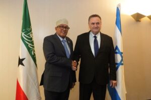 Israeli Defense Minister Katz and President Abdirahman Mohamed Abdullahi Irro