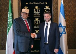 Israel Finance Minister Pledges Support to Somaliland in Overcoming Global Banking Barriers During Historic Jerusalem Meeting. 13 Israeli Finance Minister Bezalel Smotrich with President Abdirahman Mohamed Abdullahi Irro