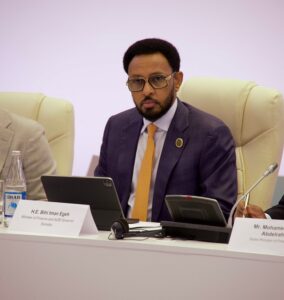 Somalian Finance Minister Chairs High-Level Islamic Development Bank Meeting on Climate Resilience and Regional Stability. 10 Somalias Minister of Finance Bihi Iman Egeh