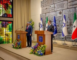Somaliland President Irro Declares Israel First Nation to Recognize Somaliland During Historic State Visit Speech. 12 Somaliland President Irro and Israeli President Isaac Herzog