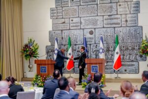 Somaliland President Irro Declares Israel First Nation to Recognize Somaliland During Historic State Visit Speech. 13 Somaliland President Irro and Israeli President Isaac Herzog adressing media